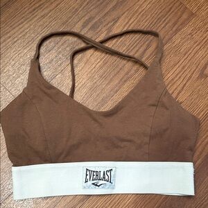 Everlast Women's Brown and White Sports Bra